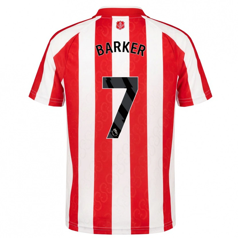Danxen Kinder James Barker #7 Rot Weiß Schwarz Heimtrikot Trikot 2026/27 T-Shirt