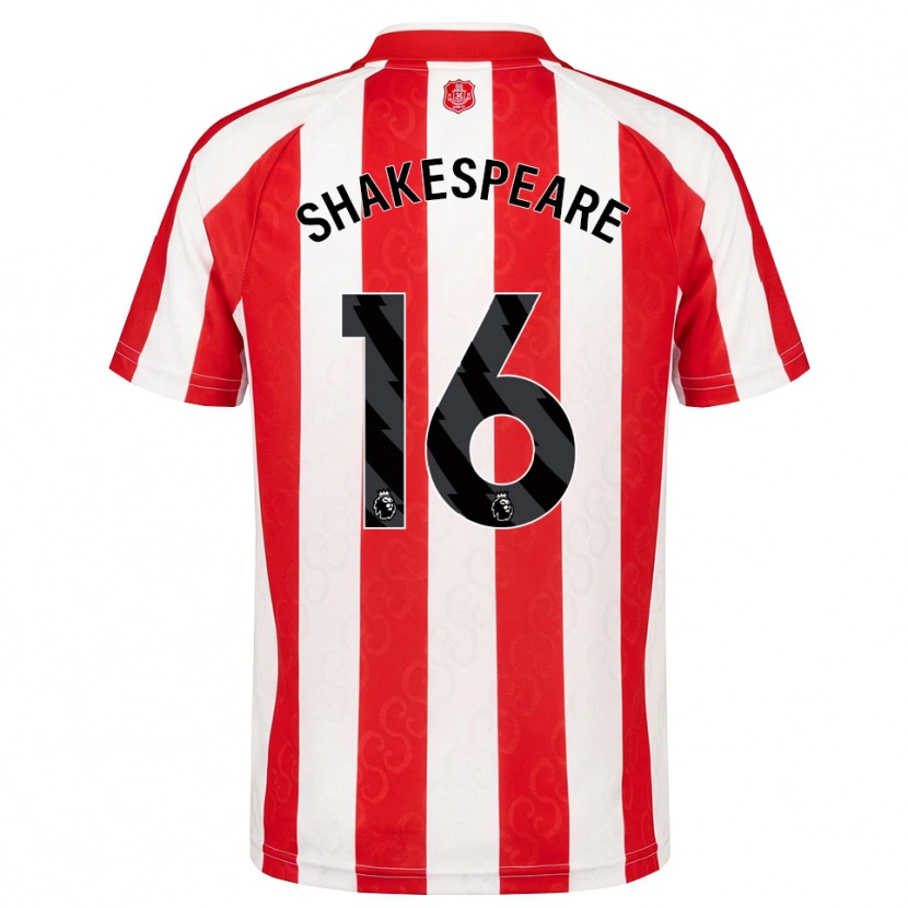 Danxen Kinder Caleb Shakespeare #16 Rot Weiß Schwarz Heimtrikot Trikot 2026/27 T-Shirt