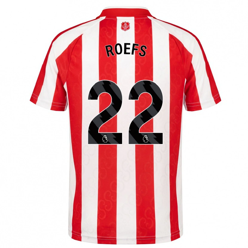 Danxen Kinder Robin Roefs #22 Rot Weiß Schwarz Heimtrikot Trikot 2026/27 T-Shirt