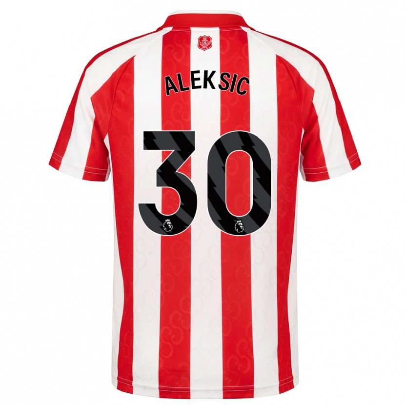 Danxen Kinder Milan Aleksic #30 Rot Weiß Schwarz Heimtrikot Trikot 2026/27 T-Shirt