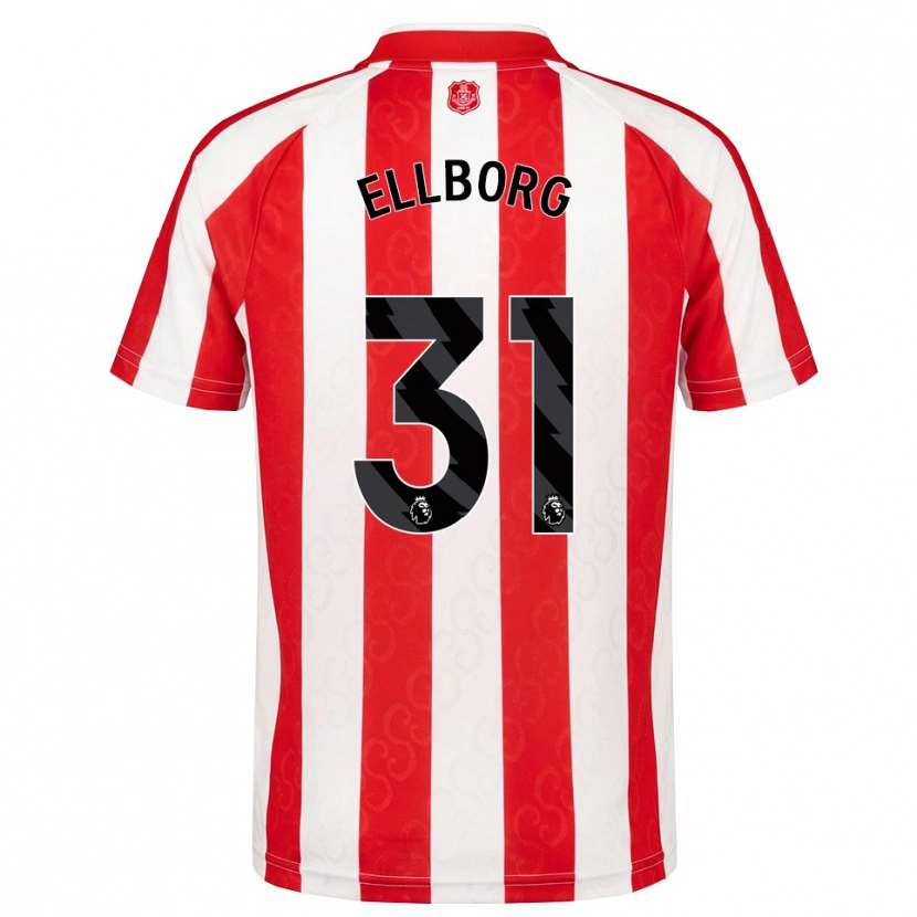 Danxen Kinder Melker Ellborg #31 Rot Weiß Schwarz Heimtrikot Trikot 2026/27 T-Shirt