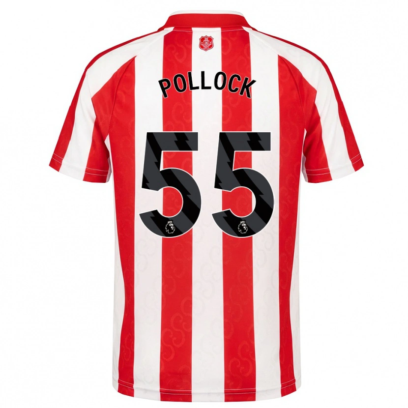 Danxen Kinder Alfie Pollock #55 Rot Weiß Schwarz Heimtrikot Trikot 2026/27 T-Shirt