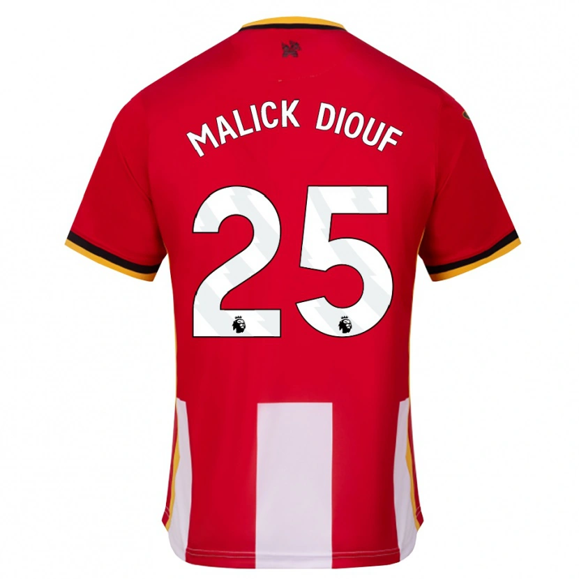 Danxen Kinder El Hadji Malick Diouf #25 Gelb Schwarz Rot Heimtrikot Trikot 2026/27 T-Shirt