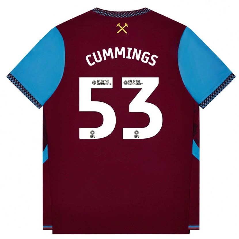 Danxen Kinder Daniel Cummings #53 Burgund Kornblumenblau Heimtrikot Trikot 2026/27 T-Shirt