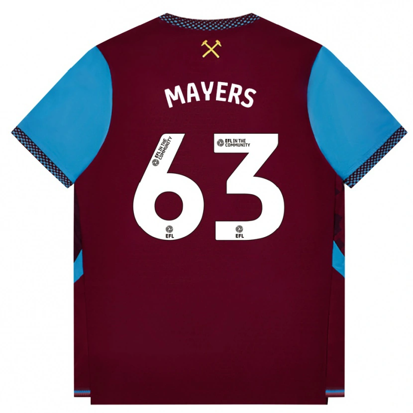 Danxen Kinder Ezra Mayers #63 Burgund Kornblumenblau Heimtrikot Trikot 2026/27 T-Shirt