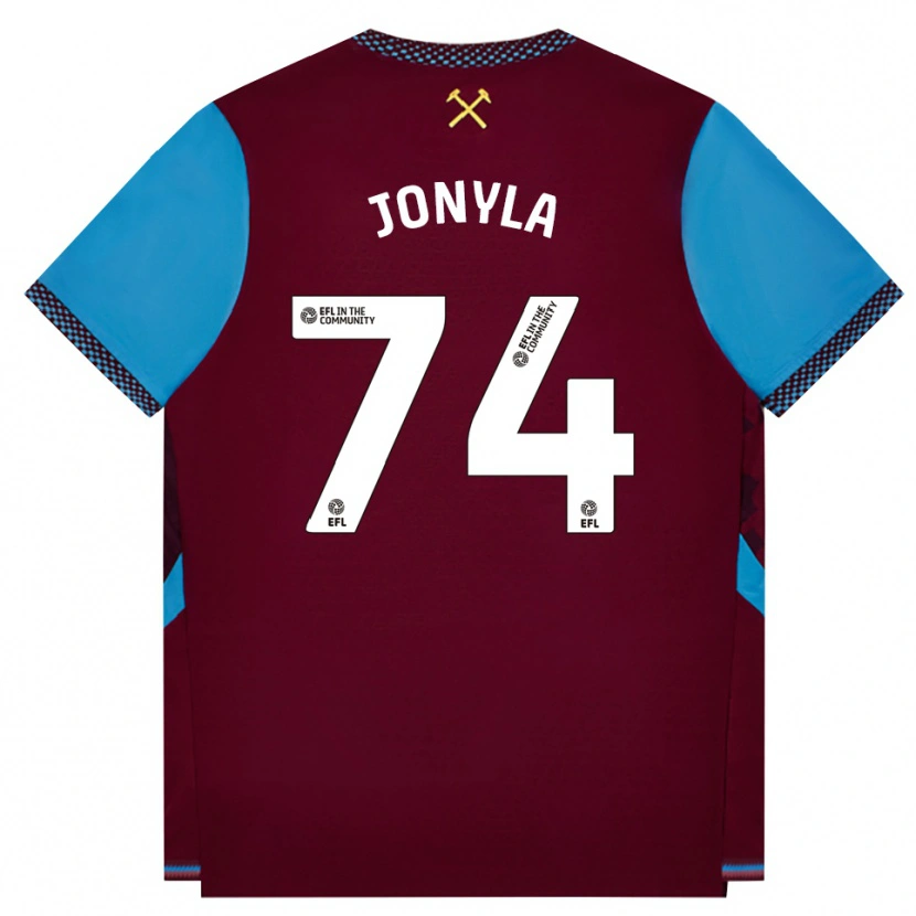 Danxen Kinder Tomas Jonyla #74 Burgund Kornblumenblau Heimtrikot Trikot 2026/27 T-Shirt