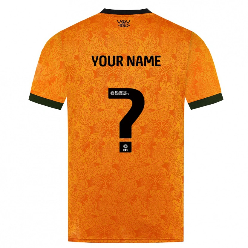 Danxen Kinder Ihren Namen #0 Orange Schwarz Heimtrikot Trikot 2026/27 T-Shirt