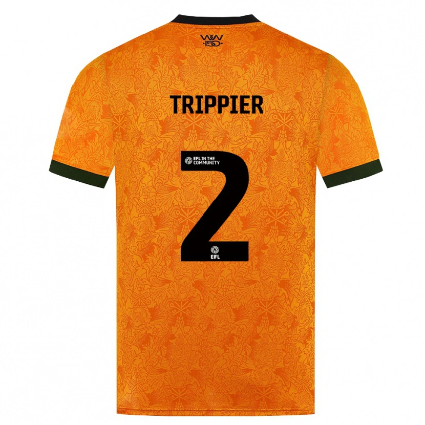 Danxen Kinder Kieran Trippier #2 Orange Schwarz Heimtrikot Trikot 2026/27 T-Shirt