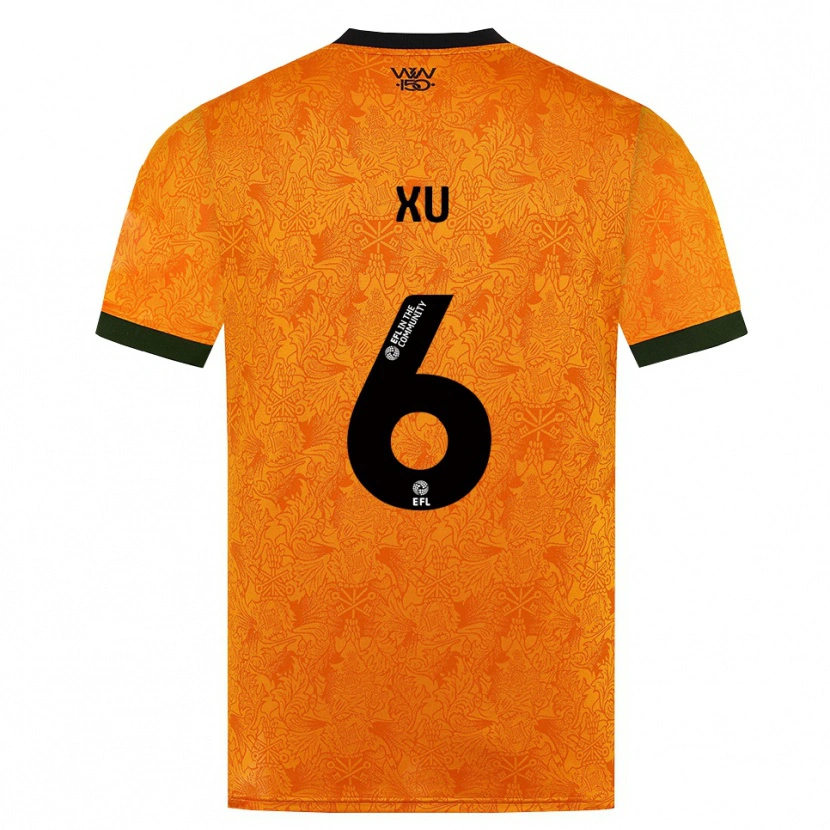 Danxen Kinder Bin Xu #6 Orange Schwarz Heimtrikot Trikot 2026/27 T-Shirt