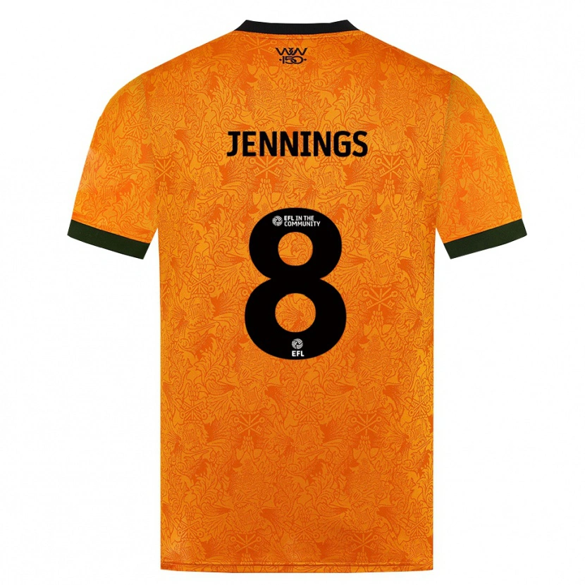 Danxen Kinder Shannie Jennings #8 Orange Schwarz Heimtrikot Trikot 2026/27 T-Shirt