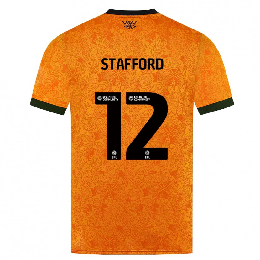 Danxen Kinder Ollie Stafford #12 Orange Schwarz Heimtrikot Trikot 2026/27 T-Shirt