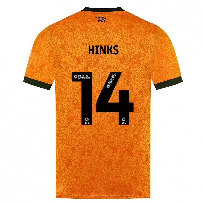 Danxen Kinder Max Hinks #14 Orange Schwarz Heimtrikot Trikot 2026/27 T-Shirt