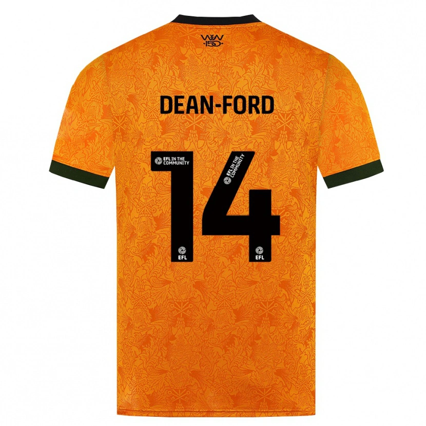 Danxen Kinder Jacob Dean-Ford #14 Orange Schwarz Heimtrikot Trikot 2026/27 T-Shirt