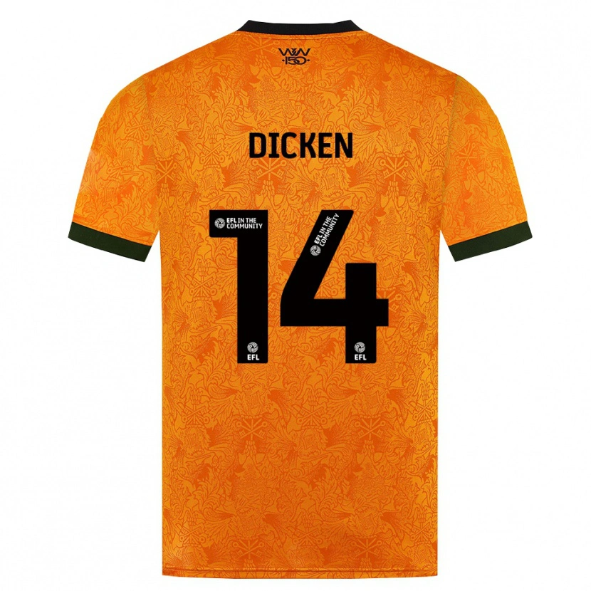 Danxen Kinder Amy Dicken #14 Orange Schwarz Heimtrikot Trikot 2026/27 T-Shirt