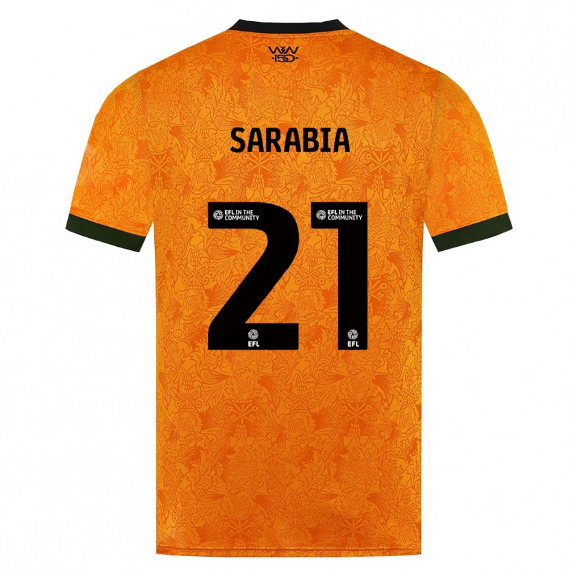 Danxen Kinder Pablo Sarabia #21 Orange Schwarz Heimtrikot Trikot 2026/27 T-Shirt