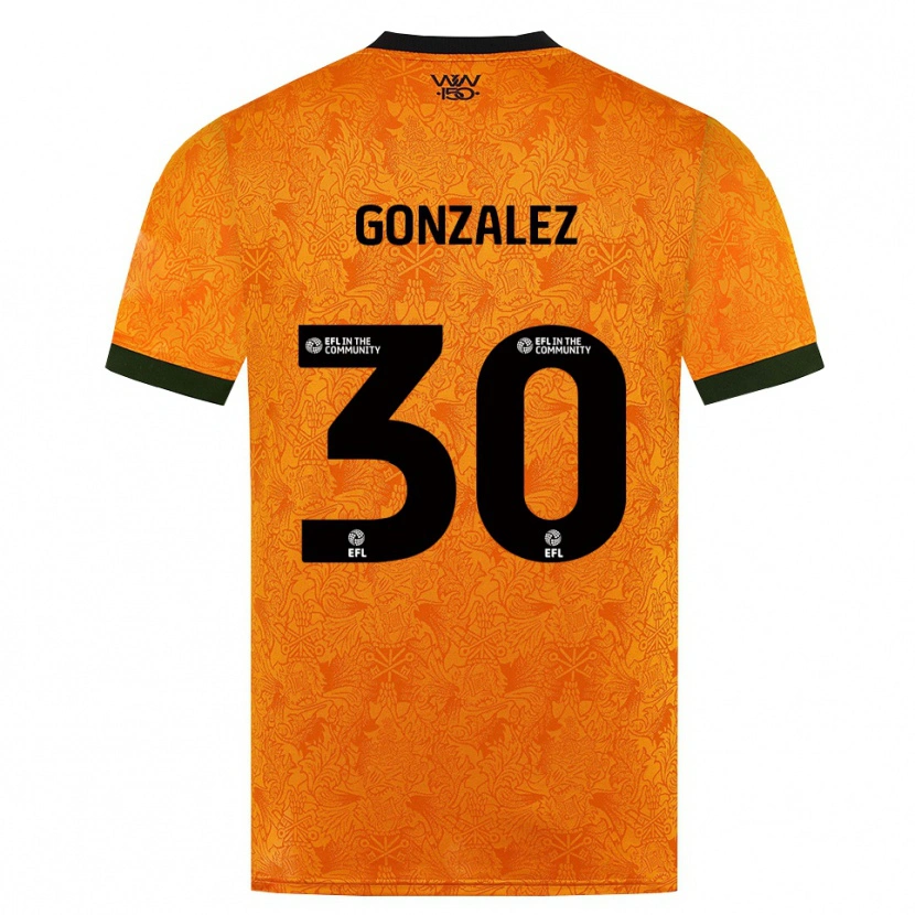 Danxen Kinder Enso González #30 Orange Schwarz Heimtrikot Trikot 2026/27 T-Shirt