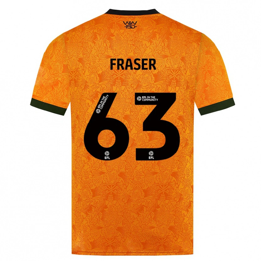 Danxen Kinder Nathan Fraser #63 Orange Schwarz Heimtrikot Trikot 2026/27 T-Shirt