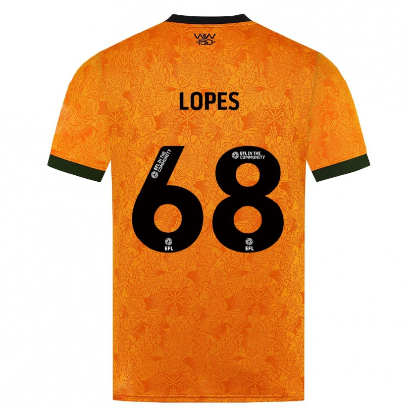 Danxen Kinder Leo Lopes #68 Orange Schwarz Heimtrikot Trikot 2026/27 T-Shirt