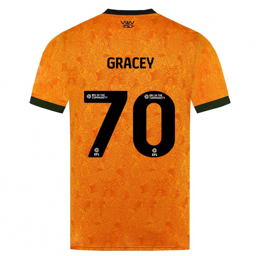 Danxen Kinder Josh Gracey #70 Orange Schwarz Heimtrikot Trikot 2026/27 T-Shirt