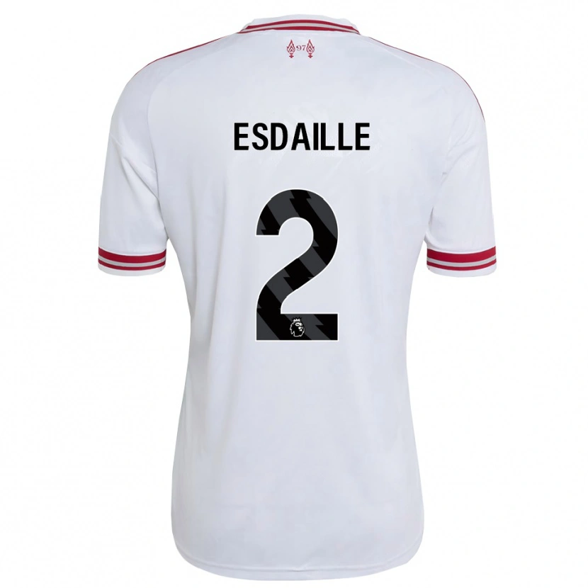 Danxen Kinder Dj Esdaille #2 Rot Weiß Auswärtstrikot Trikot 2026/27 T-Shirt