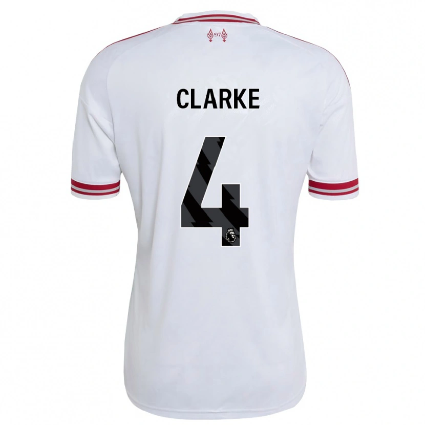 Danxen Kinder Lucas Clarke #4 Rot Weiß Auswärtstrikot Trikot 2026/27 T-Shirt