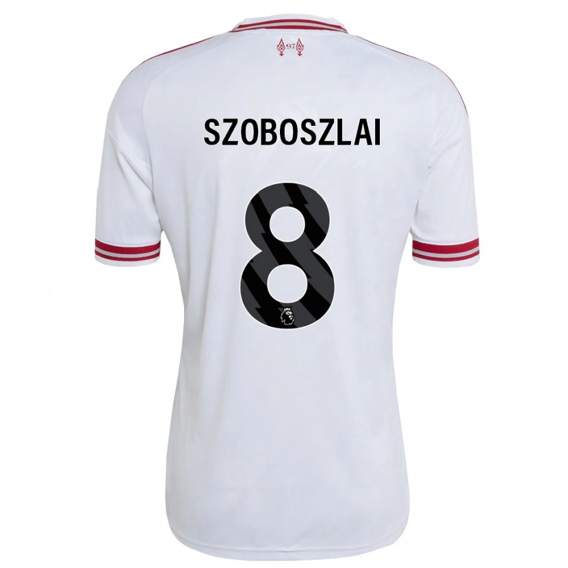 Danxen Kinder Dominik Szoboszlai #8 Rot Weiß Auswärtstrikot Trikot 2026/27 T-Shirt