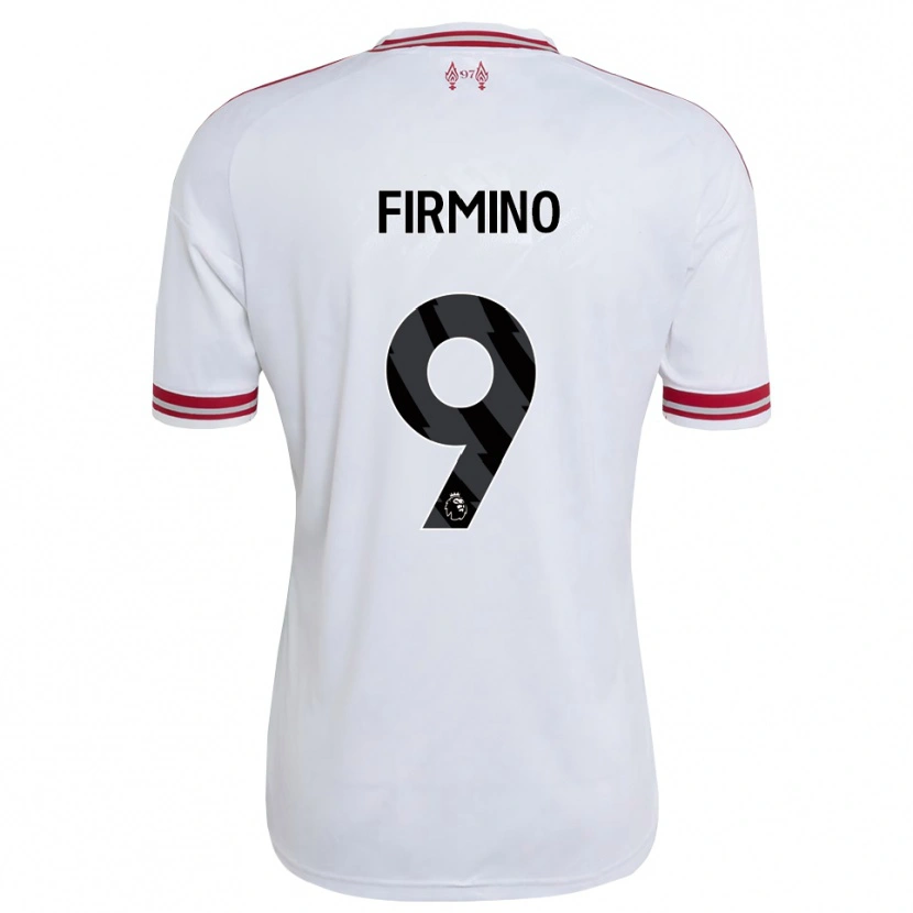 Danxen Kinder Roberto Firmino #9 Rot Weiß Auswärtstrikot Trikot 2026/27 T-Shirt