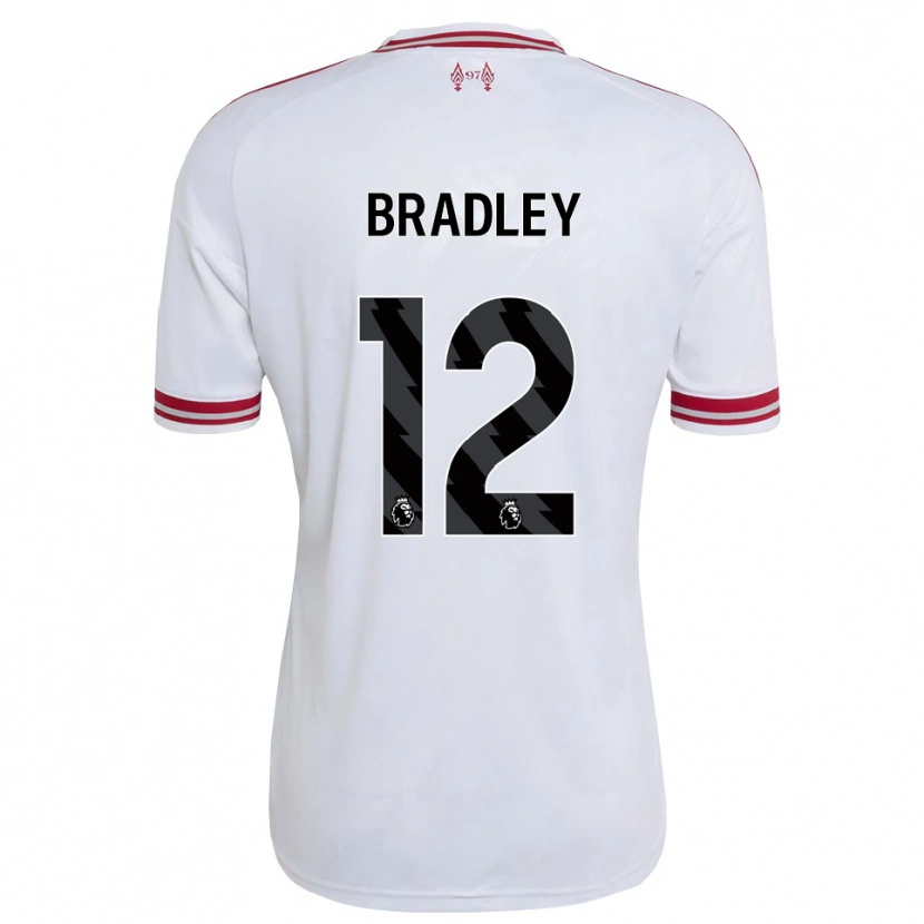 Danxen Kinder Conor Bradley #12 Rot Weiß Auswärtstrikot Trikot 2026/27 T-Shirt