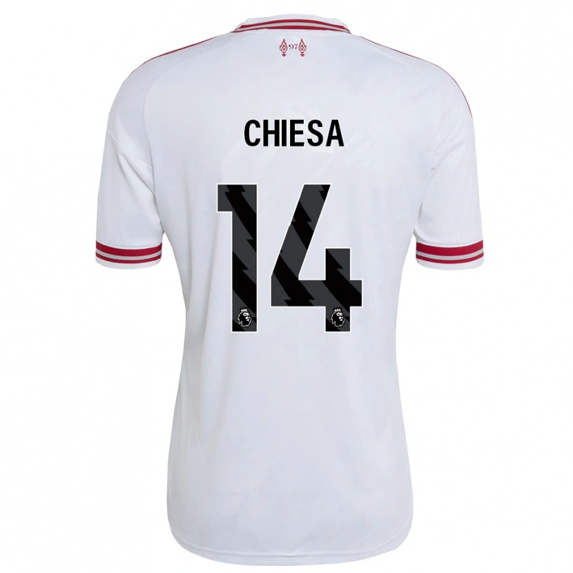 Danxen Kinder Federico Chiesa #14 Rot Weiß Auswärtstrikot Trikot 2026/27 T-Shirt