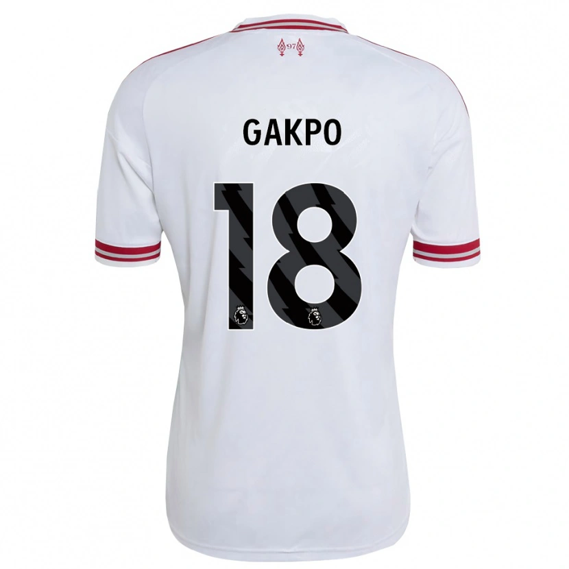 Danxen Kinder Cody Gakpo #18 Rot Weiß Auswärtstrikot Trikot 2026/27 T-Shirt