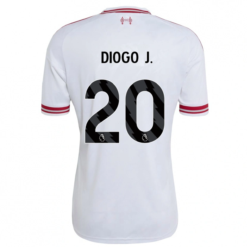 Danxen Kinder Diogo Jota #20 Rot Weiß Auswärtstrikot Trikot 2026/27 T-Shirt