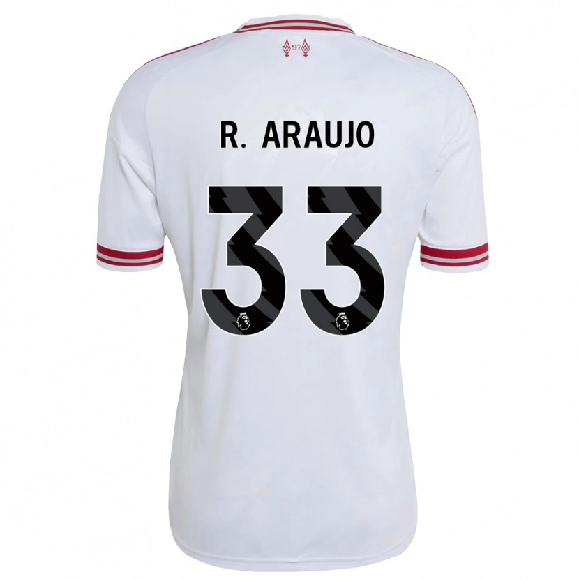Danxen Kinder Ronald Araujo #33 Rot Weiß Auswärtstrikot Trikot 2026/27 T-Shirt