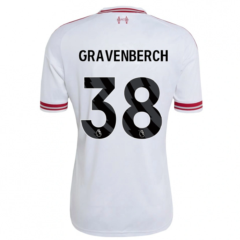 Danxen Kinder Ryan Gravenberch #38 Rot Weiß Auswärtstrikot Trikot 2026/27 T-Shirt