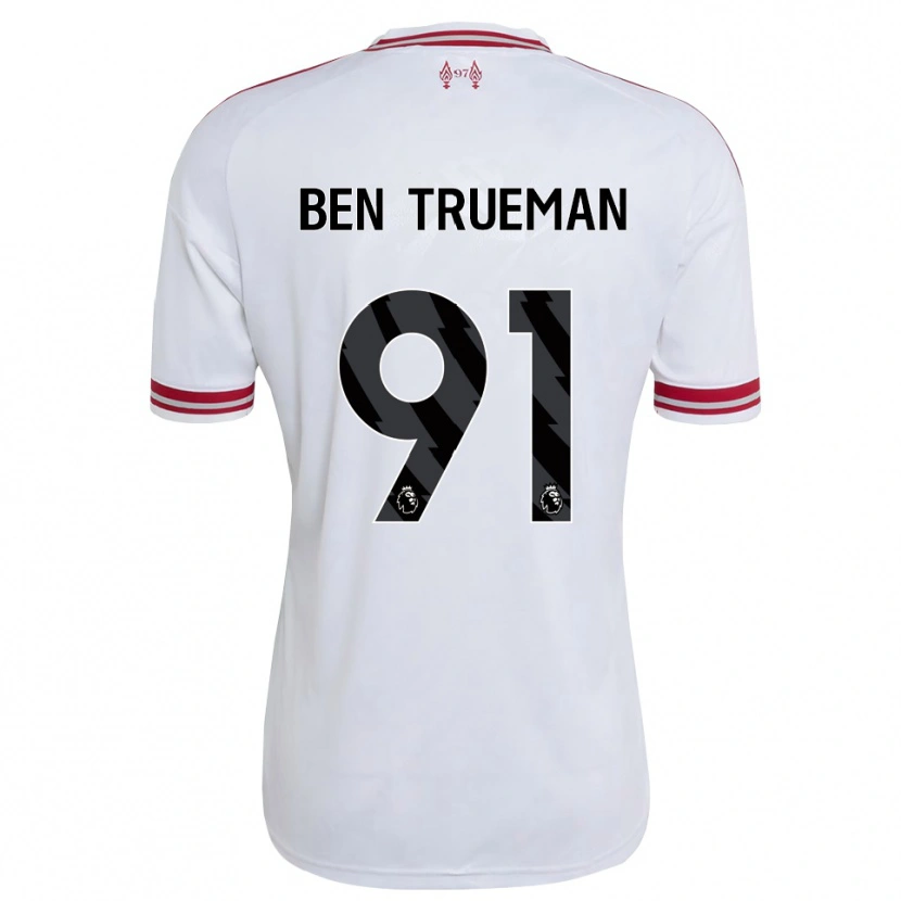 Danxen Kinder Ben Trueman #91 Rot Weiß Auswärtstrikot Trikot 2026/27 T-Shirt