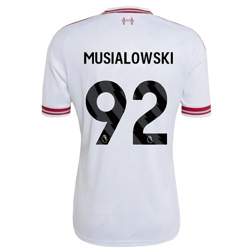 Danxen Kinder Mateusz Musialowski #92 Rot Weiß Auswärtstrikot Trikot 2026/27 T-Shirt