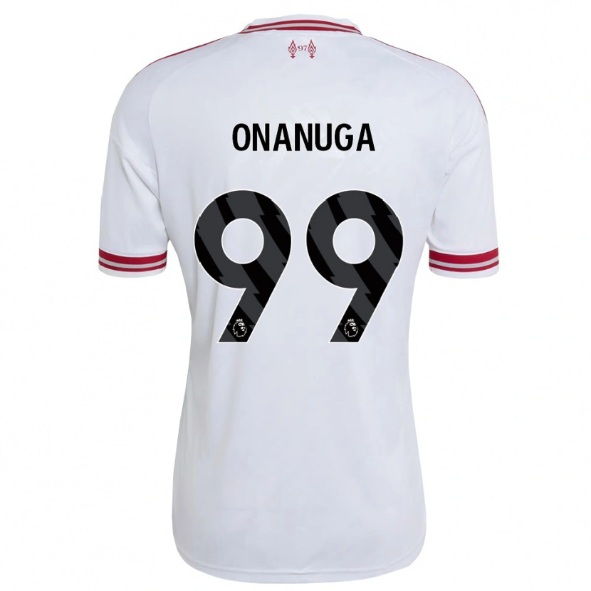 Danxen Kinder Fola Onanuga #99 Rot Weiß Auswärtstrikot Trikot 2026/27 T-Shirt
