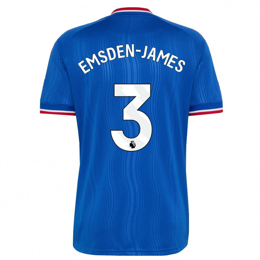 Danxen Kinder Harley Emsden-James #3 Blau Weiß Rot Auswärtstrikot Trikot 2026/27 T-Shirt