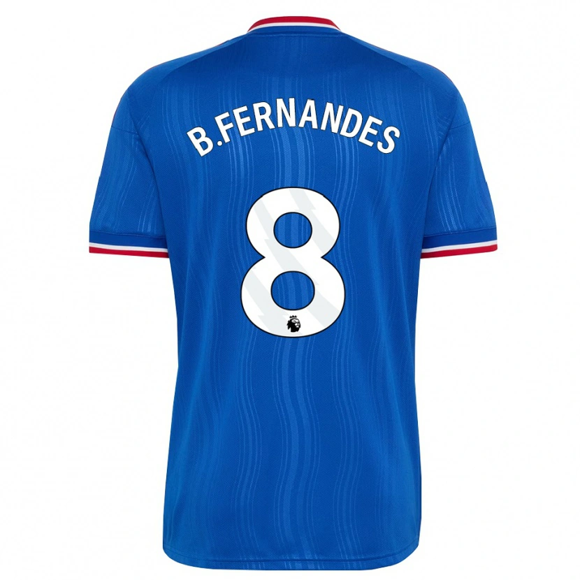 Danxen Kinder Bruno Fernandes #8 Blau Weiß Rot Auswärtstrikot Trikot 2026/27 T-Shirt