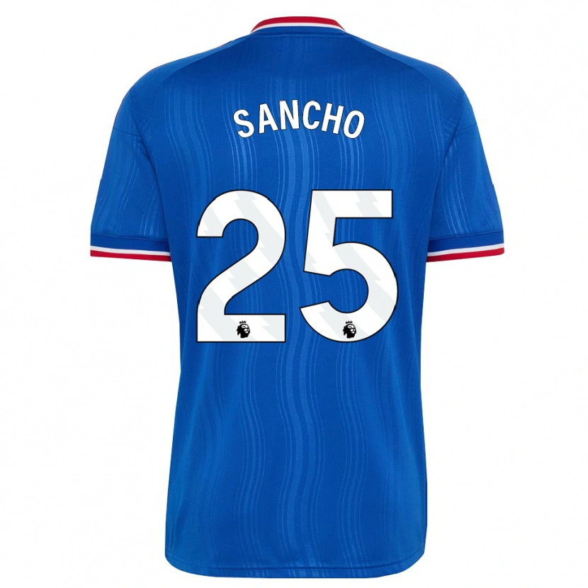 Danxen Kinder Jadon Sancho #25 Blau Weiß Rot Auswärtstrikot Trikot 2026/27 T-Shirt