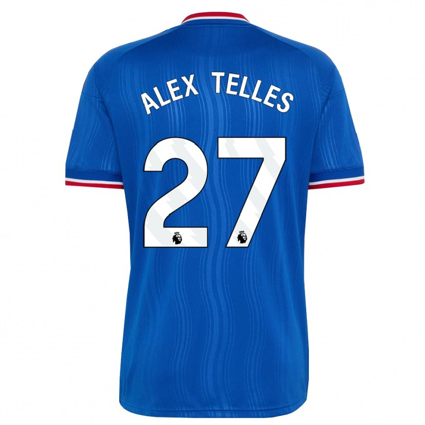 Danxen Kinder Alex Nicolao Telles #27 Blau Weiß Rot Auswärtstrikot Trikot 2026/27 T-Shirt
