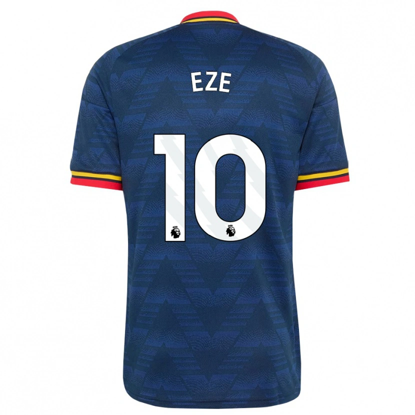Danxen Kinder Eberechi Eze #10 Mitternachtsblau Gelb Rot Auswärtstrikot Trikot 2026/27 T-Shirt