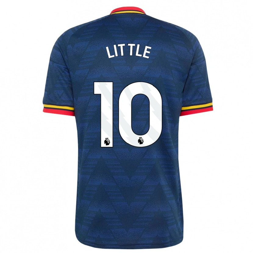 Danxen Kinder Kim Little #10 Mitternachtsblau Gelb Rot Auswärtstrikot Trikot 2026/27 T-Shirt