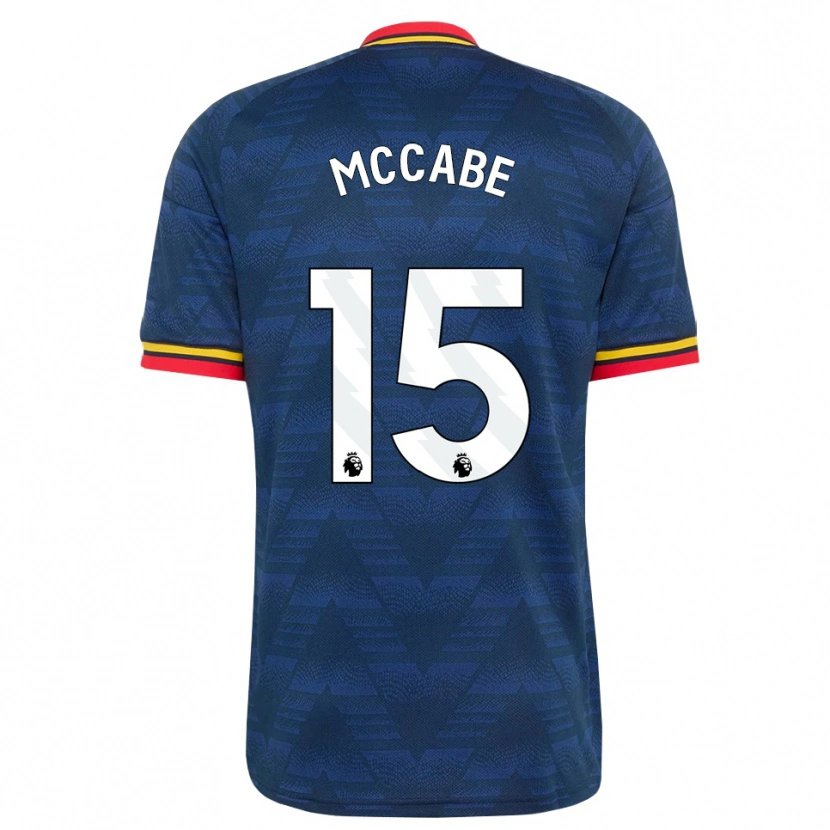 Danxen Kinder Katie Mccabe #15 Mitternachtsblau Gelb Rot Auswärtstrikot Trikot 2026/27 T-Shirt