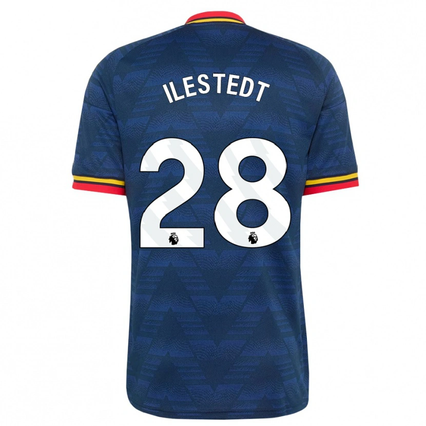 Danxen Kinder Amanda Ilestedt #28 Mitternachtsblau Gelb Rot Auswärtstrikot Trikot 2026/27 T-Shirt