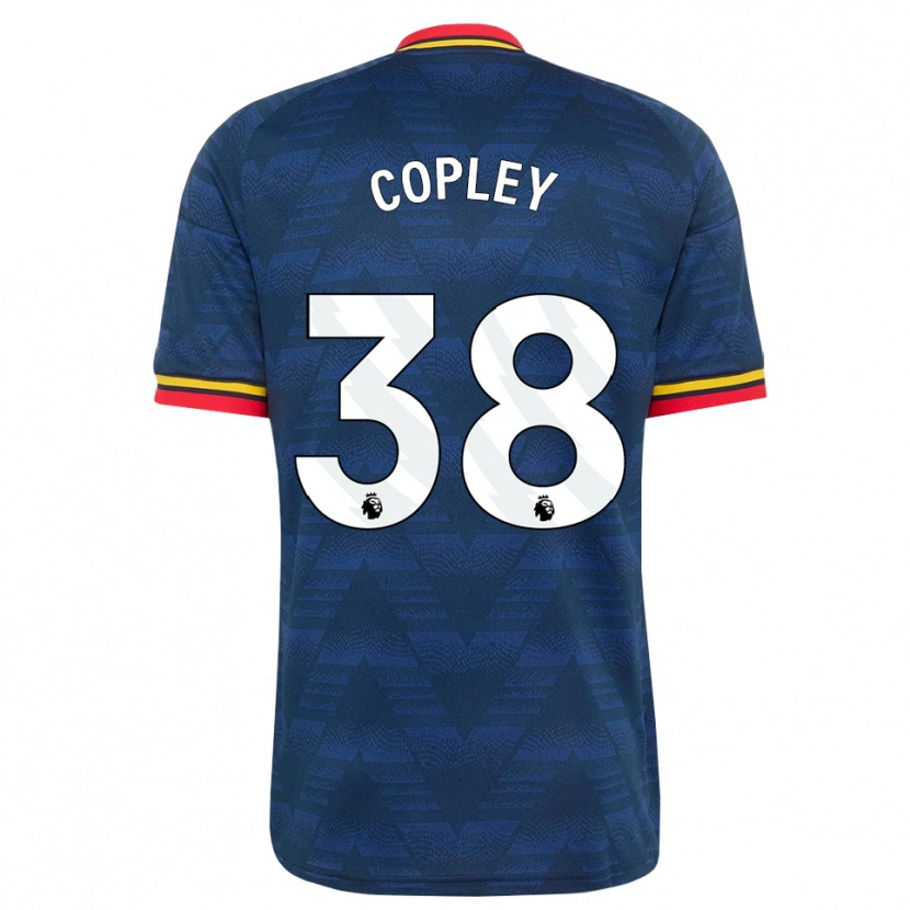 Danxen Kinder Louie Copley #38 Mitternachtsblau Gelb Rot Auswärtstrikot Trikot 2026/27 T-Shirt