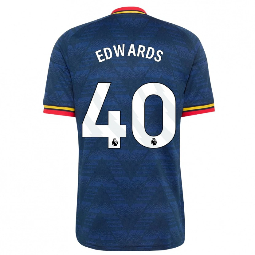 Danxen Kinder Khayon Edwards #40 Mitternachtsblau Gelb Rot Auswärtstrikot Trikot 2026/27 T-Shirt