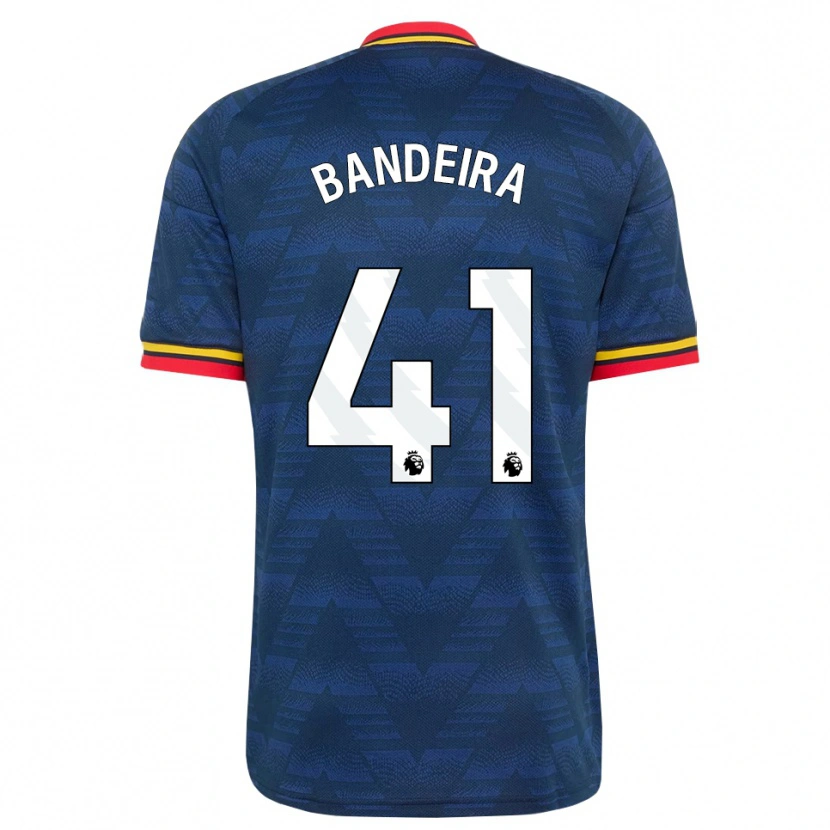 Danxen Kinder Mauro Bandeira #41 Mitternachtsblau Gelb Rot Auswärtstrikot Trikot 2026/27 T-Shirt