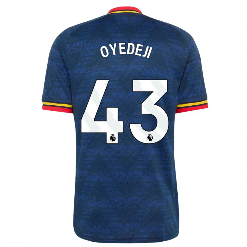 Danxen Kinder Nathan Butler Oyedeji #43 Mitternachtsblau Gelb Rot Auswärtstrikot Trikot 2026/27 T-Shirt