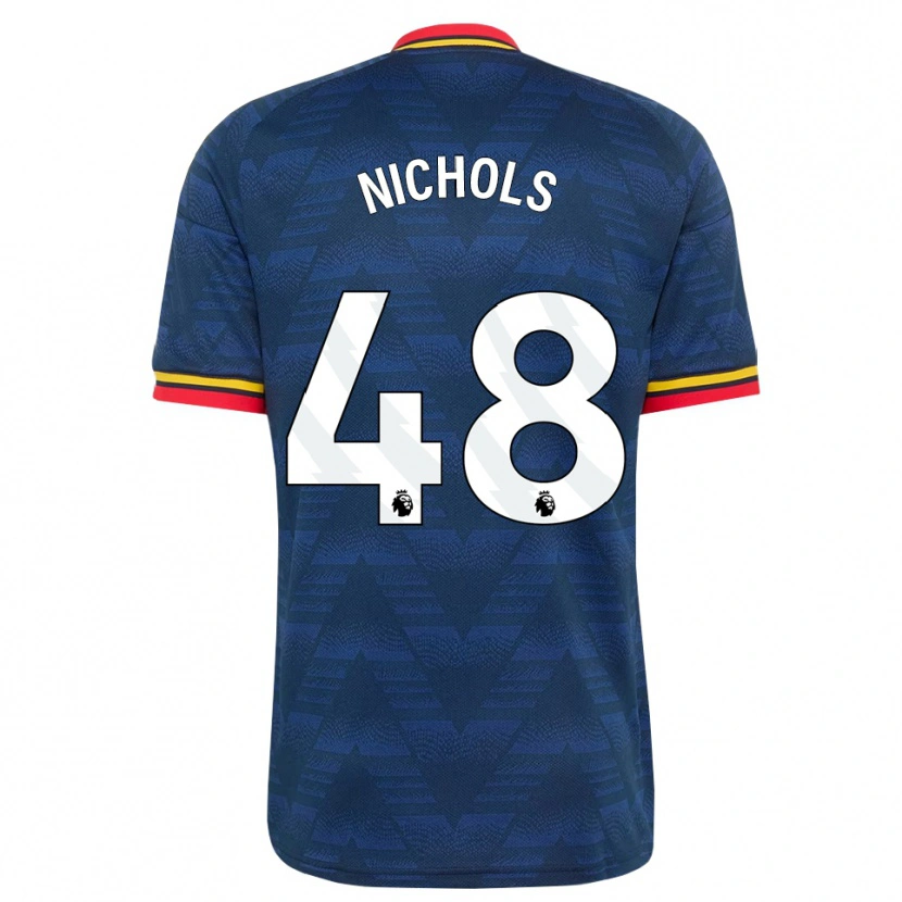 Danxen Kinder Josh Nichols #48 Mitternachtsblau Gelb Rot Auswärtstrikot Trikot 2026/27 T-Shirt