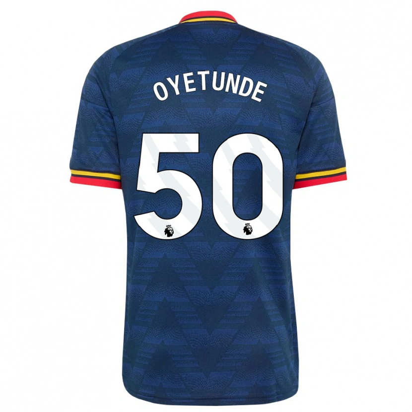 Danxen Kinder Daniel Oyetunde #50 Mitternachtsblau Gelb Rot Auswärtstrikot Trikot 2026/27 T-Shirt